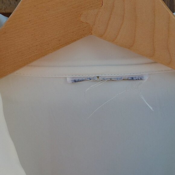 VINTAGE Romantic Collared Blouse Woman's Size 14 Floral Embroidery - Picture 6 of 7